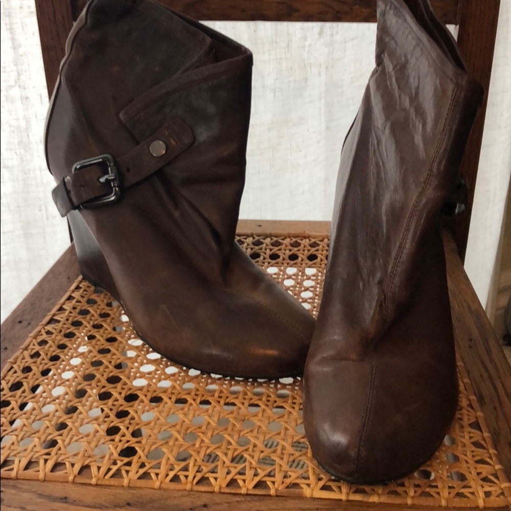 RUDSAK Brown Leather Ankle Boots